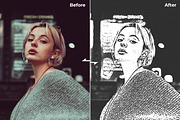 Photoshop Action - Mono Sketch, an Action Add-On by Modaldesain (Thumbnail 2 of 4)