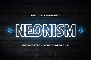 Neonism – Futuristic Neon Typeface