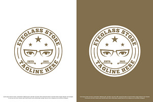 Eyeglass Store Logo Design Template, a Branding & Logo Template by Morvana Crew