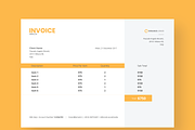 Clean Invoice Design Template, a Business Card Template by Dimatra Store (Thumbnail 1 of 2)