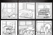 Rainy Day Cozy Coloring Pages Bundle, a Brochure Template by LA Design (Thumbnail 4 of 10)