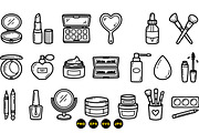 Hand Drawn Makeup Clipart Set, an Illustration by designvectx (Thumbnail 3 of 3)
