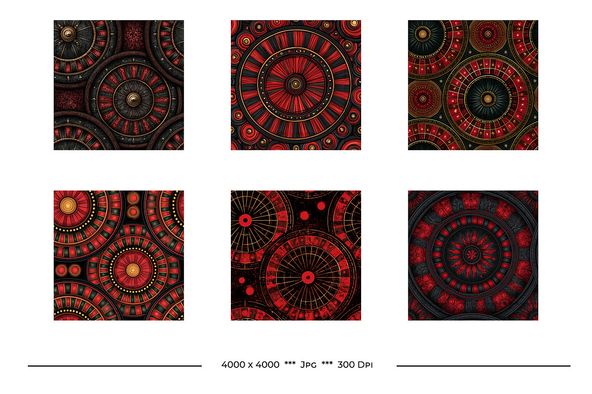 Roulette Wheel Retro Art Styles, a Pattern Graphic by karenfoleyphoto (Photo 6 of 11)