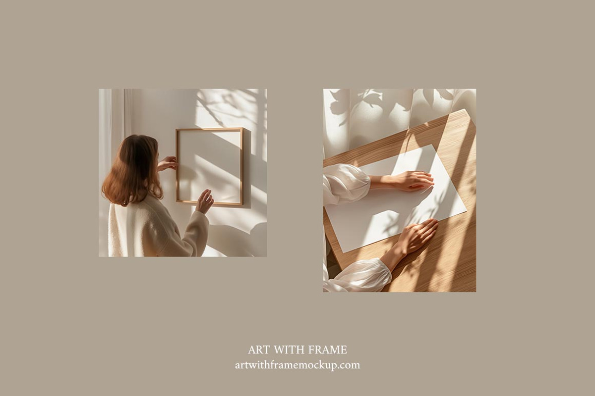 10 Frame Mockups with Person 2, an Advertising Mockup by ArtwithFrame (Photo 13 of 14)