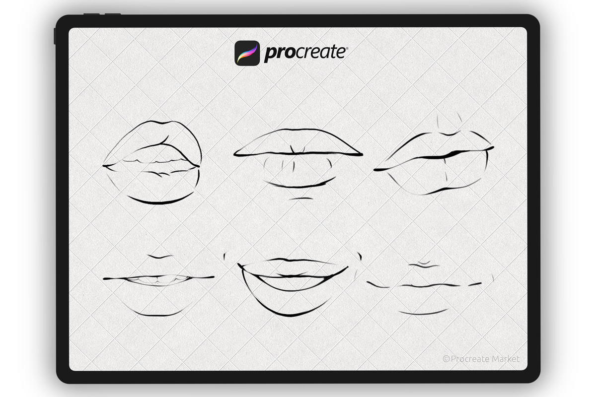 Face Stamp Brushes Procreate, a Brush Add-On by Procreate Market (Photo 5 of 8)