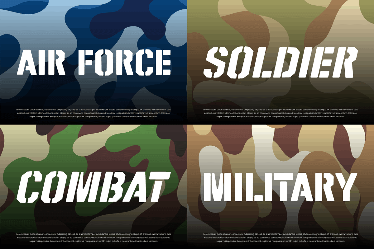 SGT. Jhon O - Stencil Font, a Sans Serif Font by tokokoo (Photo 16 of 17)