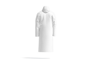 White Waterproof Rain Coat 3D Model