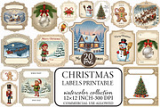 Christmas Labels Printable, an Illustration by Libby Wishes (Thumbnail 1 of 7)