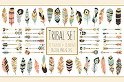59 Arrows & Feathers Tribal Clipart, a Decorative Illustration by Kenna Sato Designs (Thumbnail 1 of 3)
