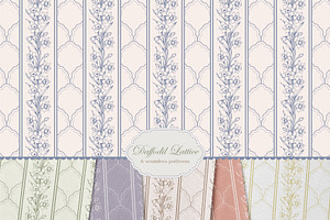 Daffodil Lattice - Seamless Patterns, a Pattern Graphic by InaCorart