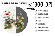 Whimsical Summer Pathway Clipart, an Illustration by Craft Nest (Thumbnail 2 of 12)
