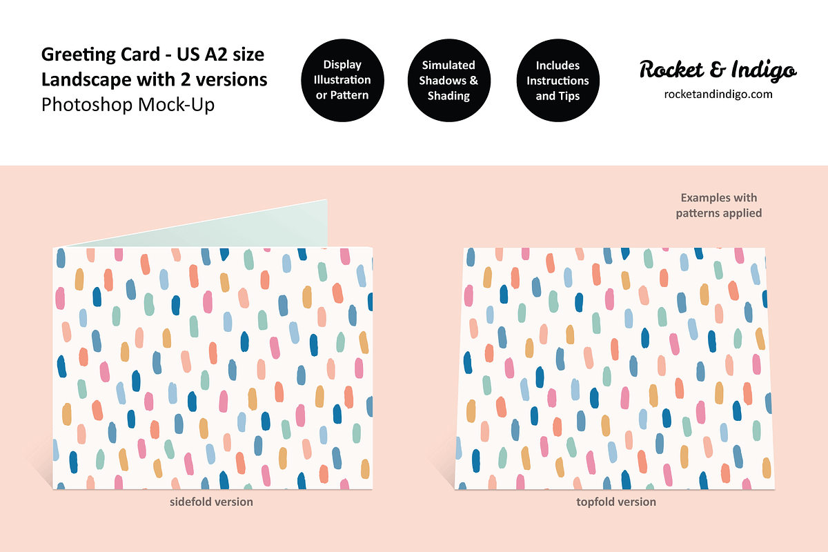 US A2 Greeting Card PS Mockup 7, a Product Mockup by Rocket & Indigo (Photo 2 of 8)