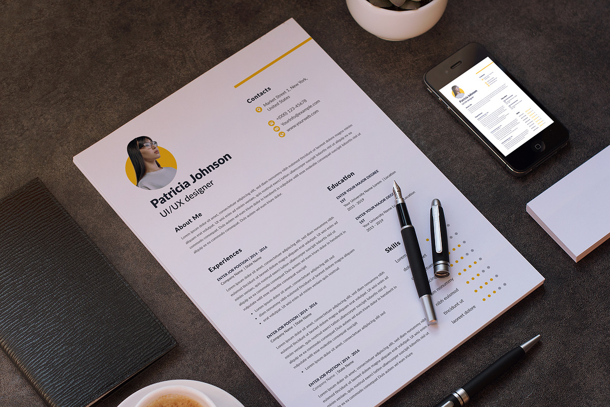 Modern Resume Template CV, a Resume Template by Aspect_Studio (Photo 4 of 4)