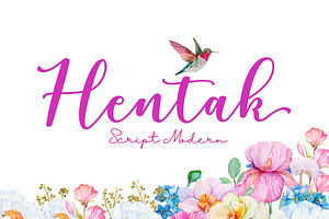 Hentak, a Script Font by Gatype