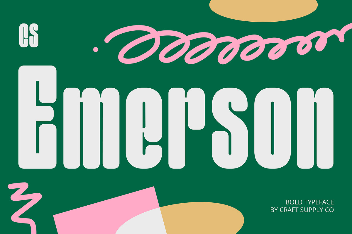 CS Emerson – Bold Font, a Sans Serif Font by Craft Supply Co. (Photo 1 of 8)