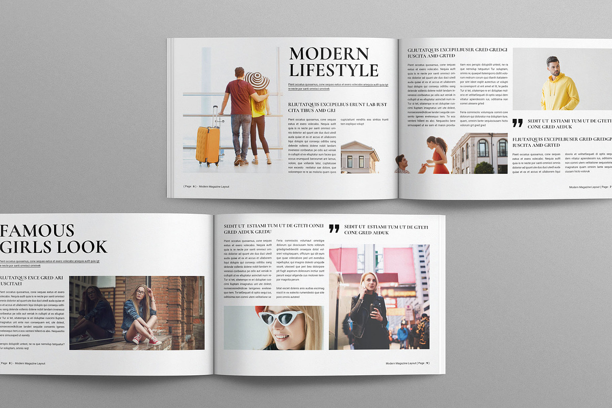 Modern Magazine Layout Landscape, a Magazine Template by Work-Envance (Photo 3 of 8)