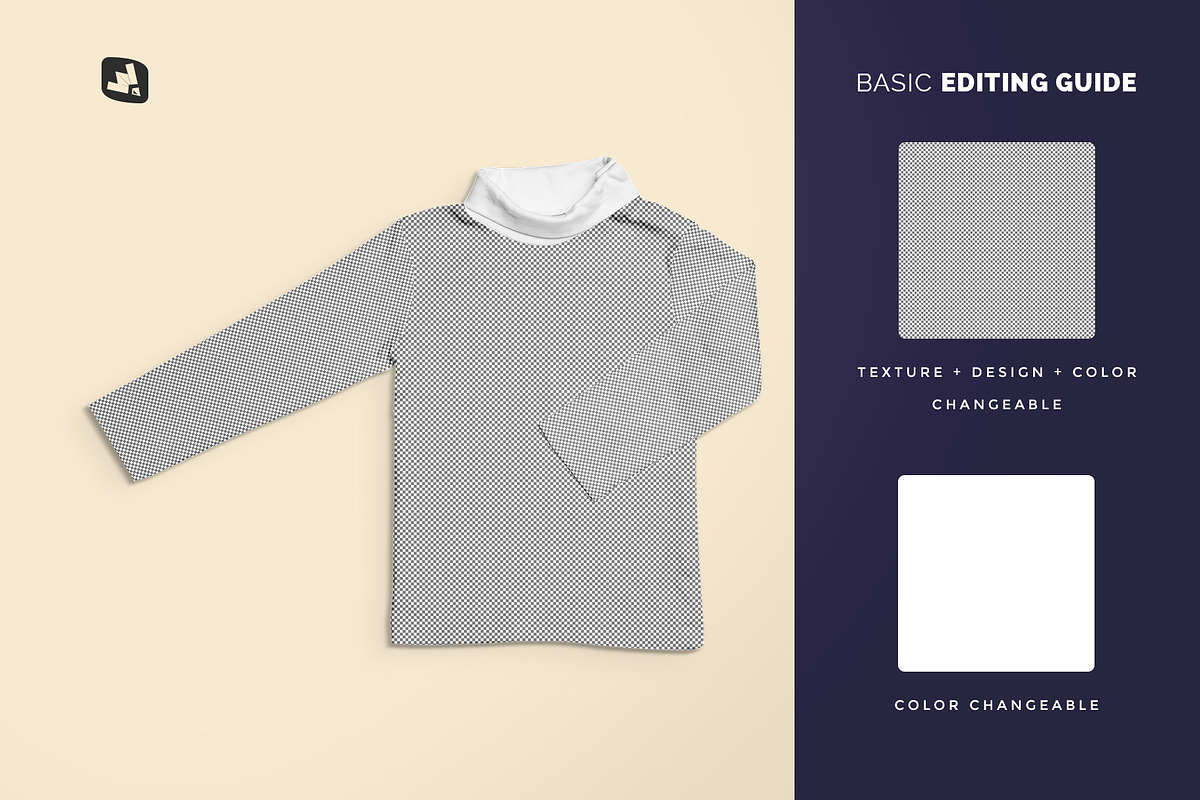 Toddler Turtle Neck Tshirt Mockup, a Shirt Mockup by Designertale (Photo 8 of 11)