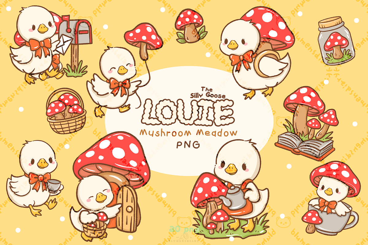 The silly goose Louie Mushroom, an Animal Illustration by Blumensdiary (Photo 1 of 7)