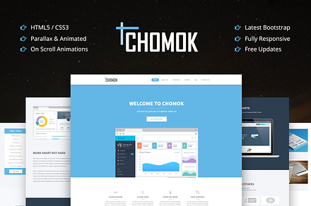 Chomok - Html5 Multipurpose One Page, a HTML Template by Pentaclay