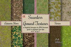 Seamless Ground Textures-Autumn Moss