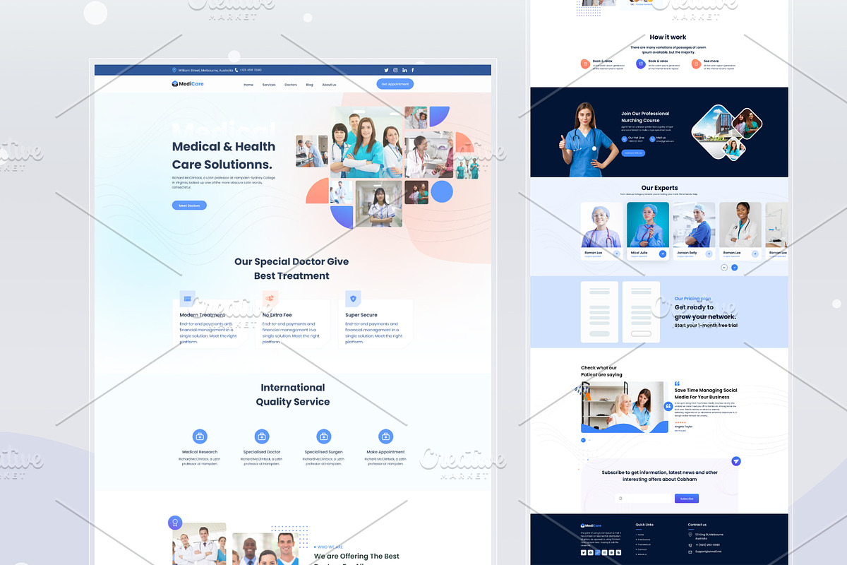 Mega UI Website Template Bundle, a Landing Page Template by DesignsLab (Photo 9 of 22)