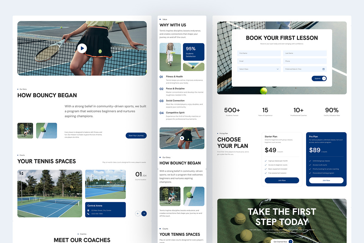 Tennis Academy Website UI Figma, an UI Kit Template by peterdraw (Photo 2 of 7)