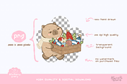 Capybara Coastal Christmas Clipart, an Animal Illustration by Blumensdiary (Thumbnail 3 of 6)