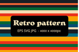 60s Retro Striped Pattern