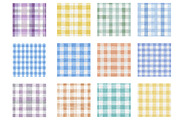 Watercolor seamless plaid pattern, an Illustration by Designworld (Thumbnail 3 of 5)