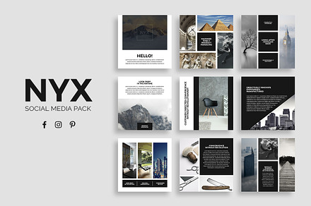 Nyx Social Media Pack, a Social Media Template by SlideStation