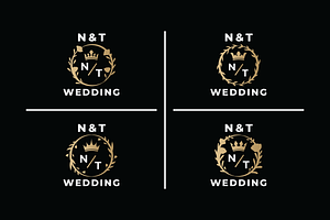 Elegant Gold Monogram N&T Wedding, a Branding & Logo Template by Design_Planet