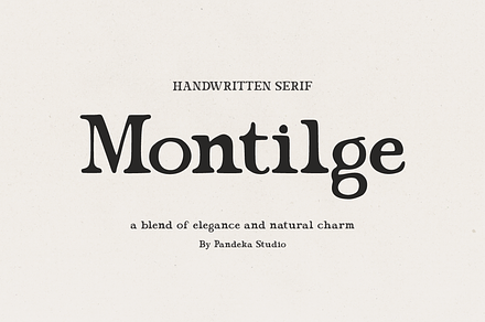 Montilge - Natural Handwritten Serif, a Serif Font by Pandeka Studio