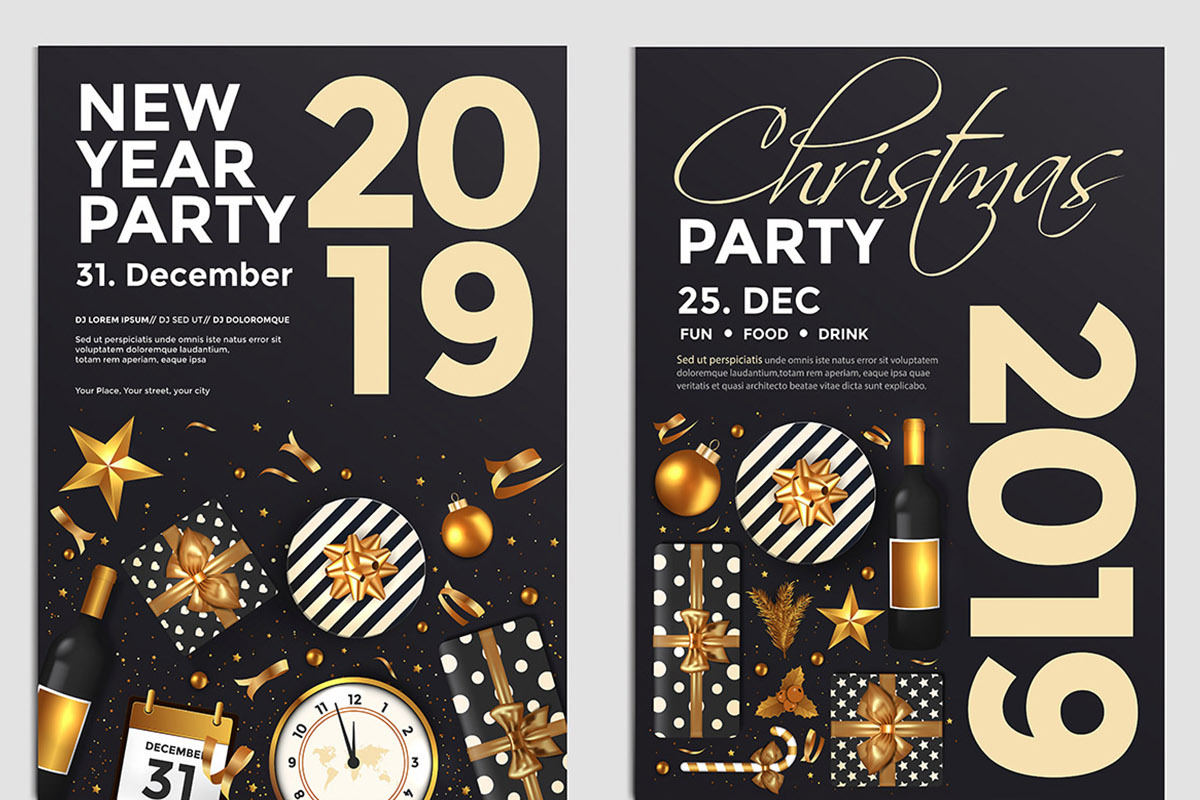 Set of 10 Christmas Party Flyers, a Brochure Template by Creative Graphics (Photo 15 of 15)