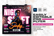 Night Shift Party Flyer Design, a Flyer Template by Shajib Shikder (Thumbnail 1 of 2)