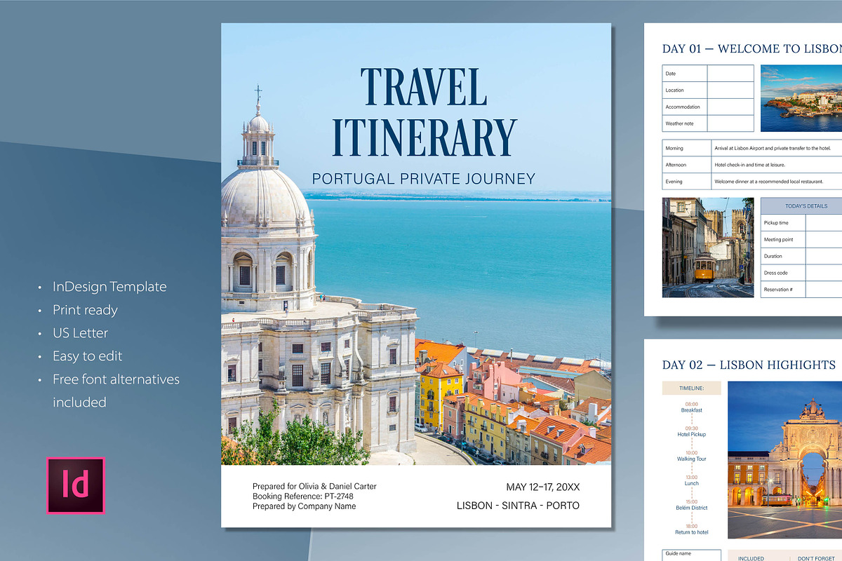 Travel Agency Itinerary Template, a Brochure Template by R-studio (Photo 1 of 9)