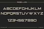 Rebellion Futuristic Font, a Sans Serif Font by EltaMaxArt (Thumbnail 7 of 10)