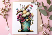 Whimsical Spring Rabbits Clipart PNG, an Illustration by Canvas Craft (Thumbnail 7 of 7)