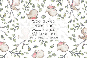 Woodland Birds Pattern