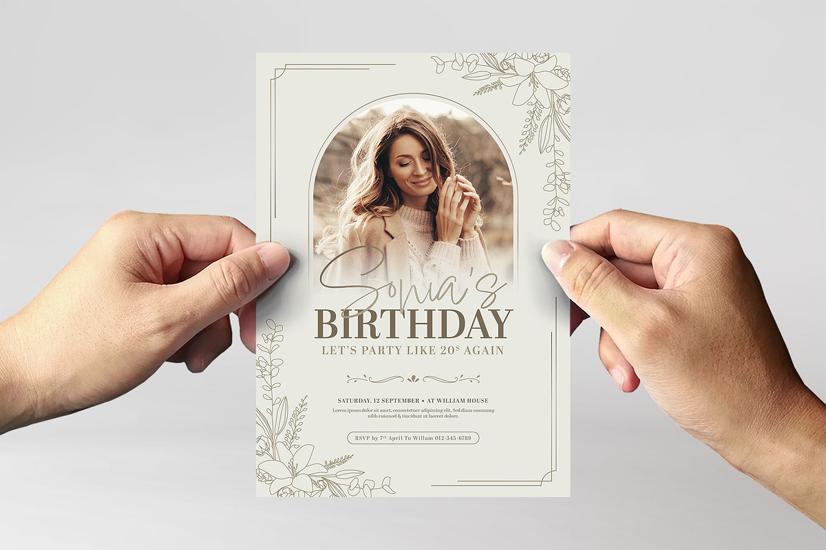 Elegant Birthday Flyer Template, a Flyer Template by BrandPacks (Photo 3 of 4)