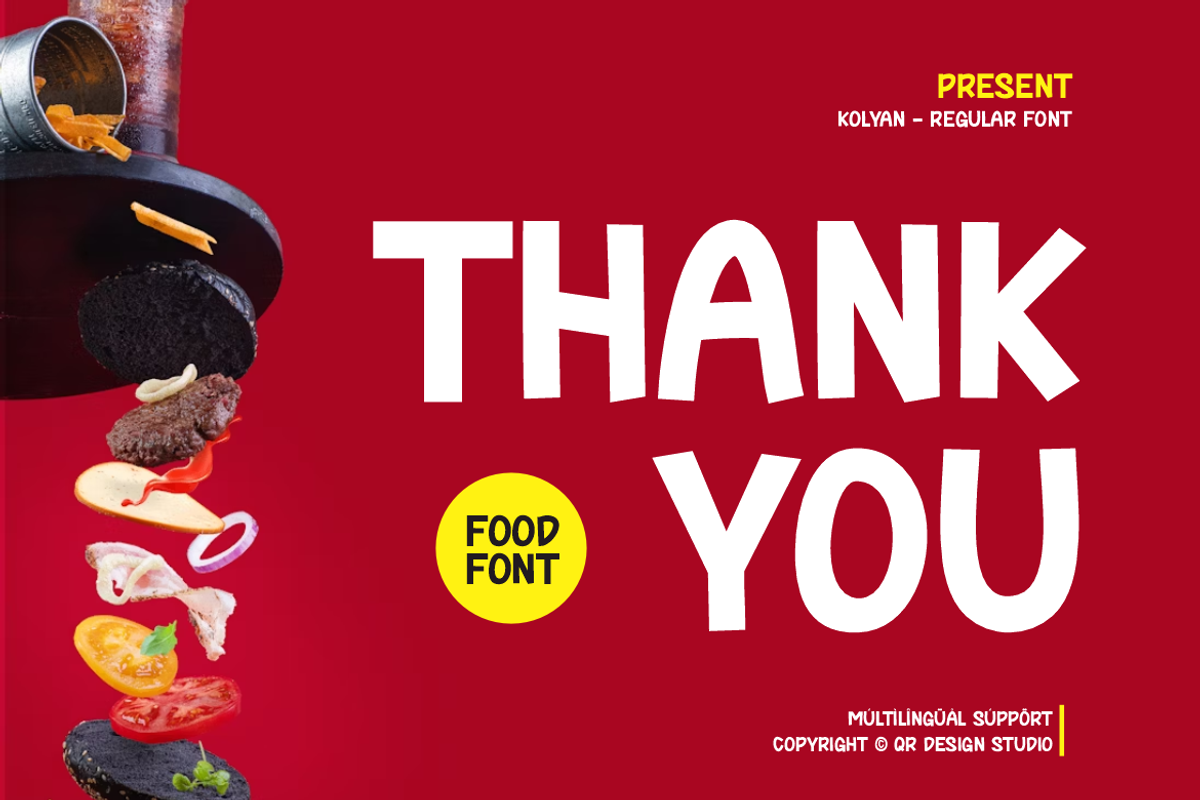 Kolyan - Food Font, a Sans Serif Font by QR Design Studio (Photo 13 of 13)