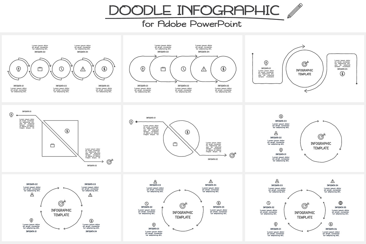 Doodle animated infographics 4 preview 6
