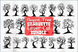 Tree Laser Cut Bundle | Decorative T, a Graphic by Designs_River