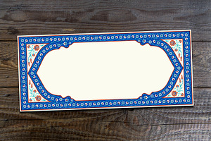 Iznik Floral Frame, a Card Template by Azat1976