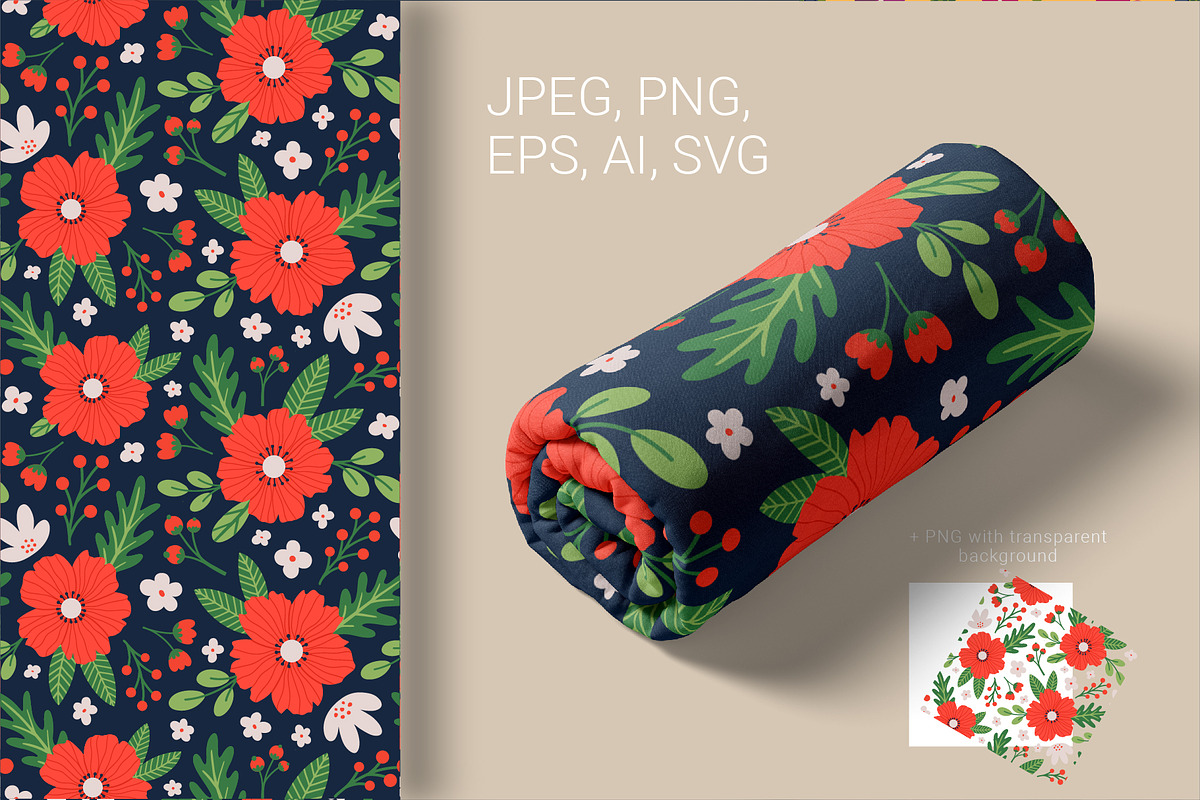 Floral Seamless Patterns, a Pattern Graphic by AnnArt (Photo 7 of 9)