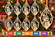 Snowman Ornament SVG Bundle, Laser, an Object Graphic by Libby Wishes (Thumbnail 3 of 3)