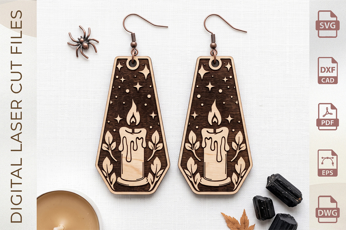 Halloween Earring SVG Collection, an Object Graphic by WoodoraCut (Photo 2 of 11)
