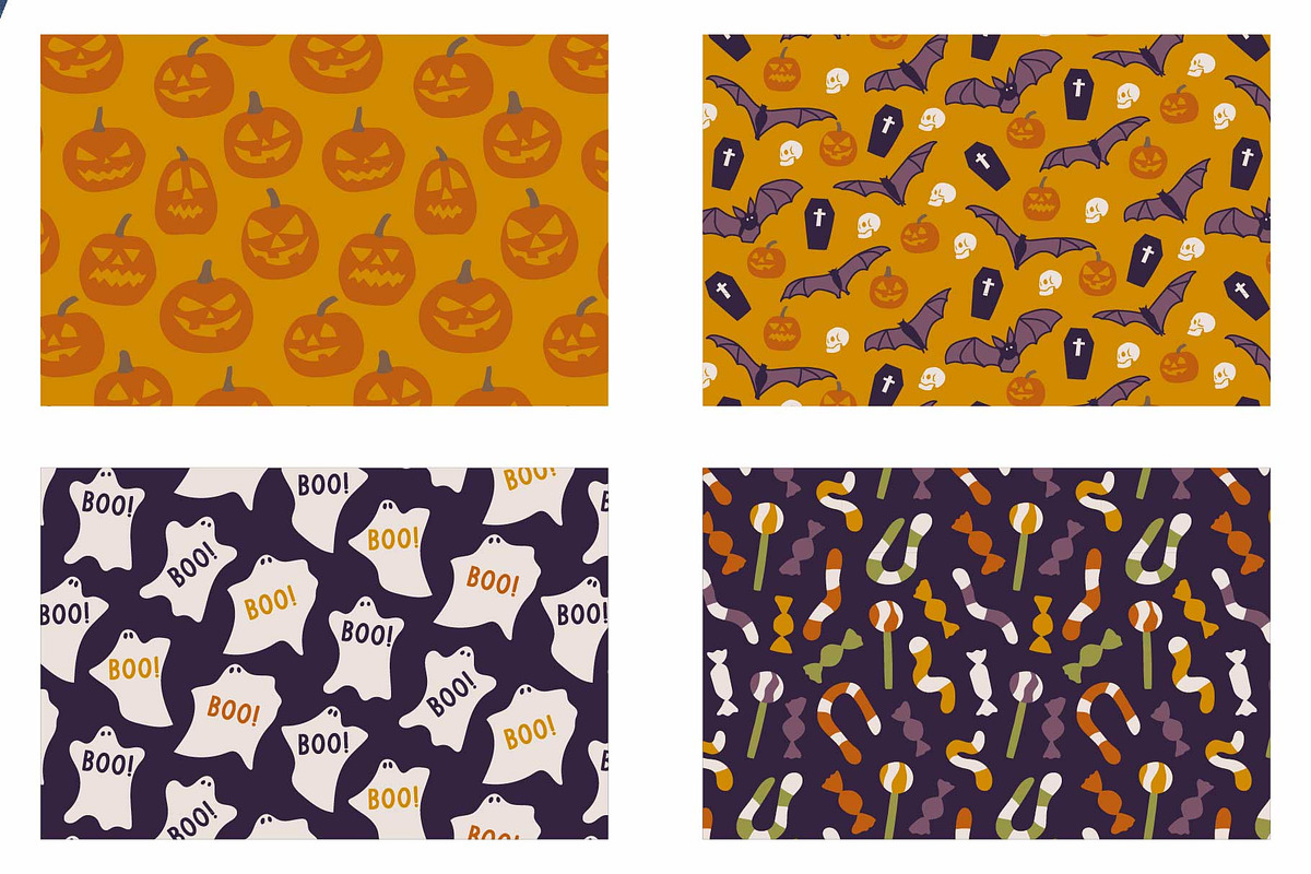 Halloween patterns cards elements, a Pattern Graphic by RevolutionizZed (Photo 16 of 17)