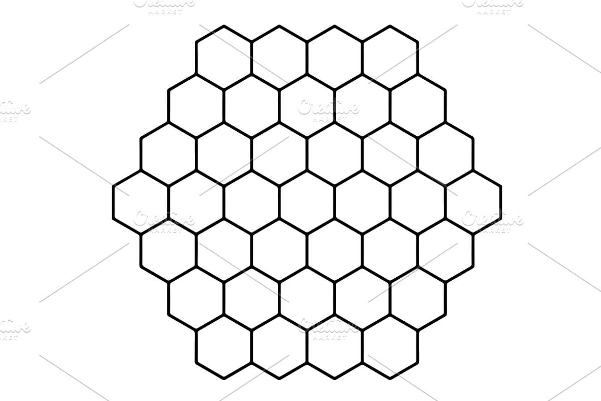 Geometric Bee and Honeycomb, a Graphic by sarahtypes (Photo 3 of 3)