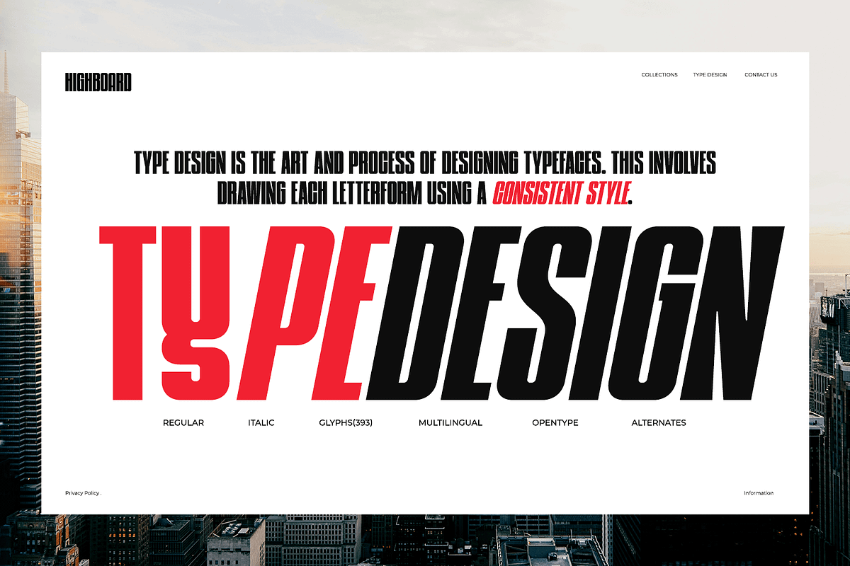 Highboard – Modern Condensed Font, a Sans Serif Font by Pixesia Studio (Photo 7 of 18)