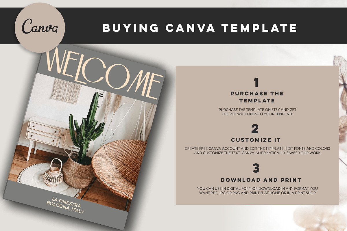 Air Bnb Welcome Book Canva Template, a Brochure Template by Design House (Photo 6 of 10)